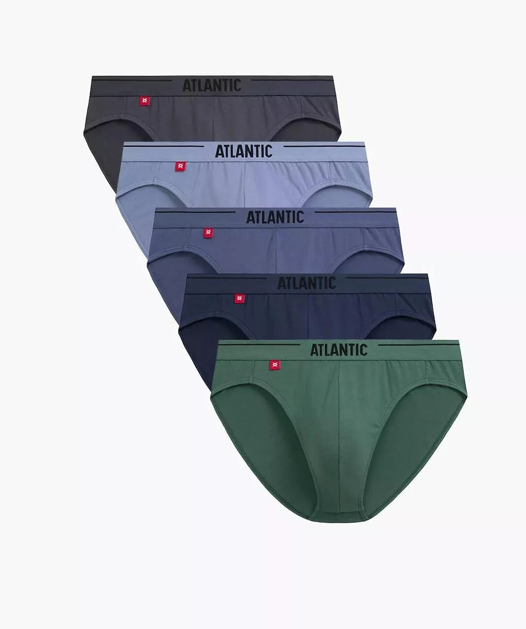 Slip uomo sportivi atlantic – set da 5 pezzi in cotone