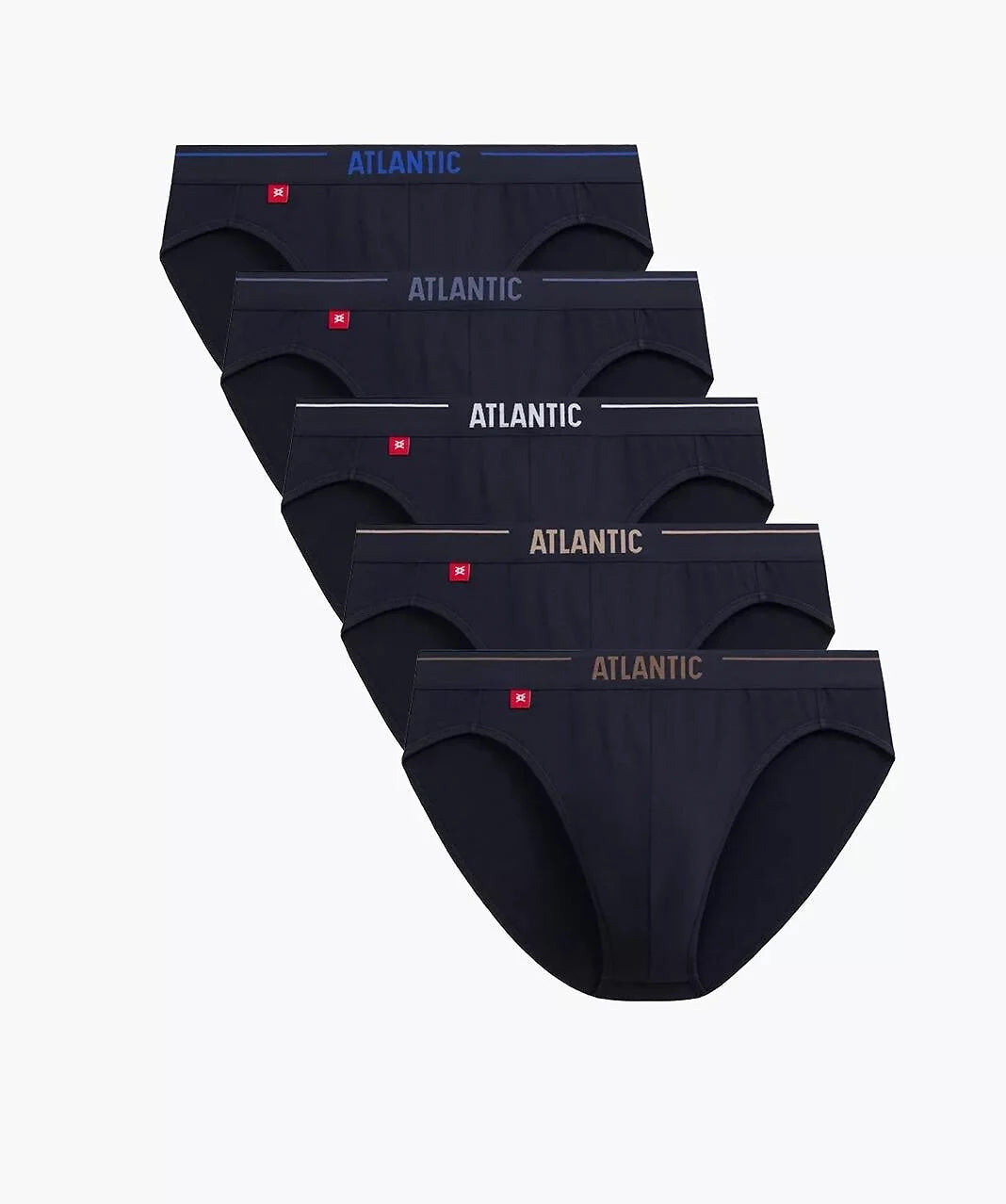 Slip uomo sportivi atlantic – set da 5 pezzi in cotone