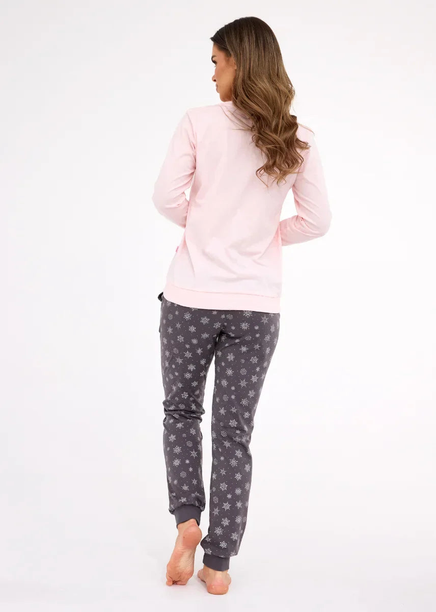 Snow | pigiama donna in cotone con motivo invernale