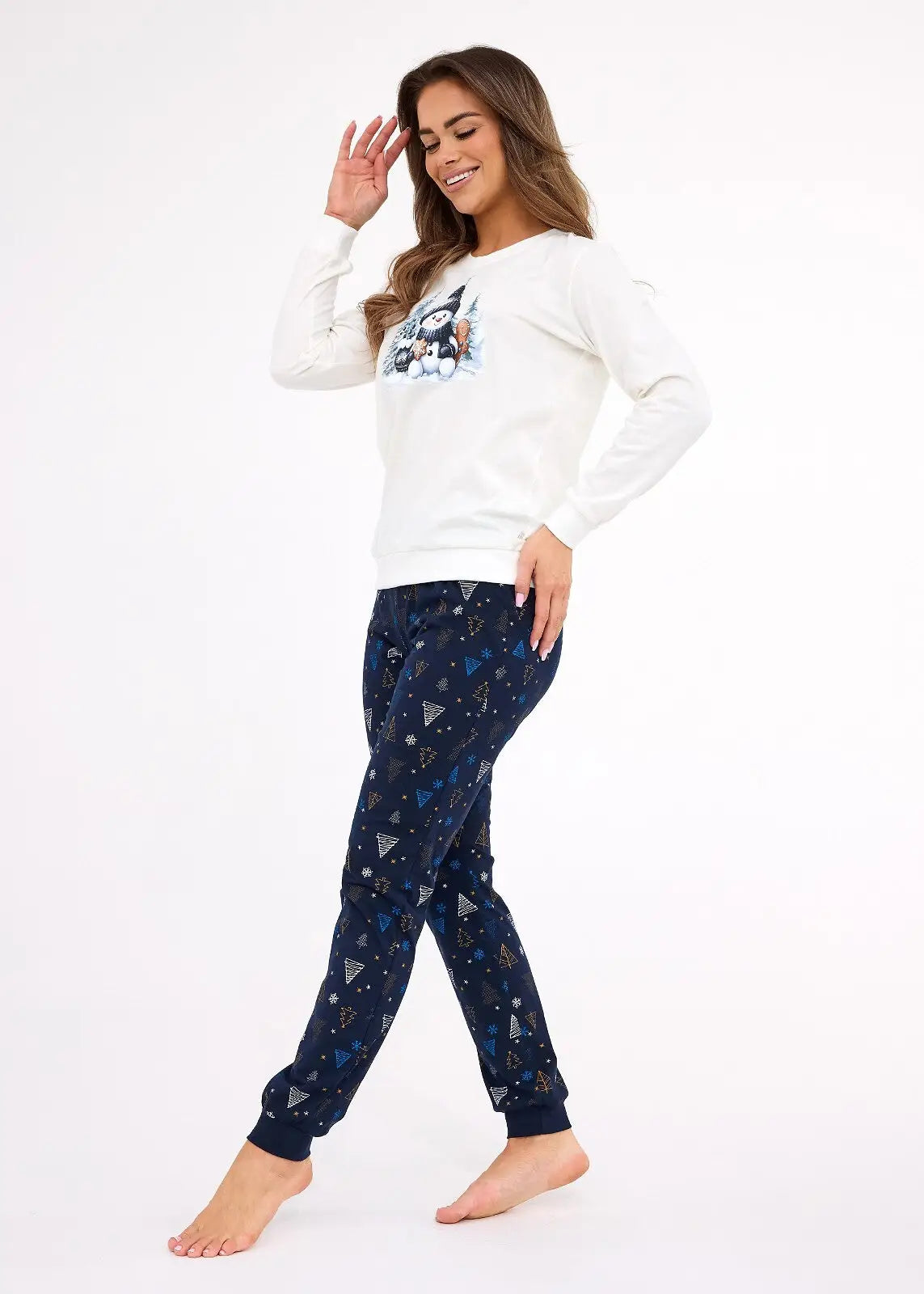 Snowy day | pigiama da donna in cotone con pantaloni