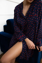 Sophia | camicia da notte taglio a camicia in viscosa