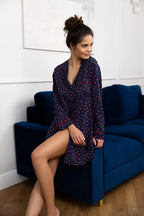 Sophia | camicia da notte taglio a camicia in viscosa