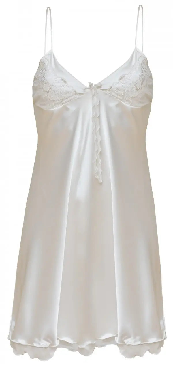 Sottoveste seducente in raso e pizzo con coppe sagomate