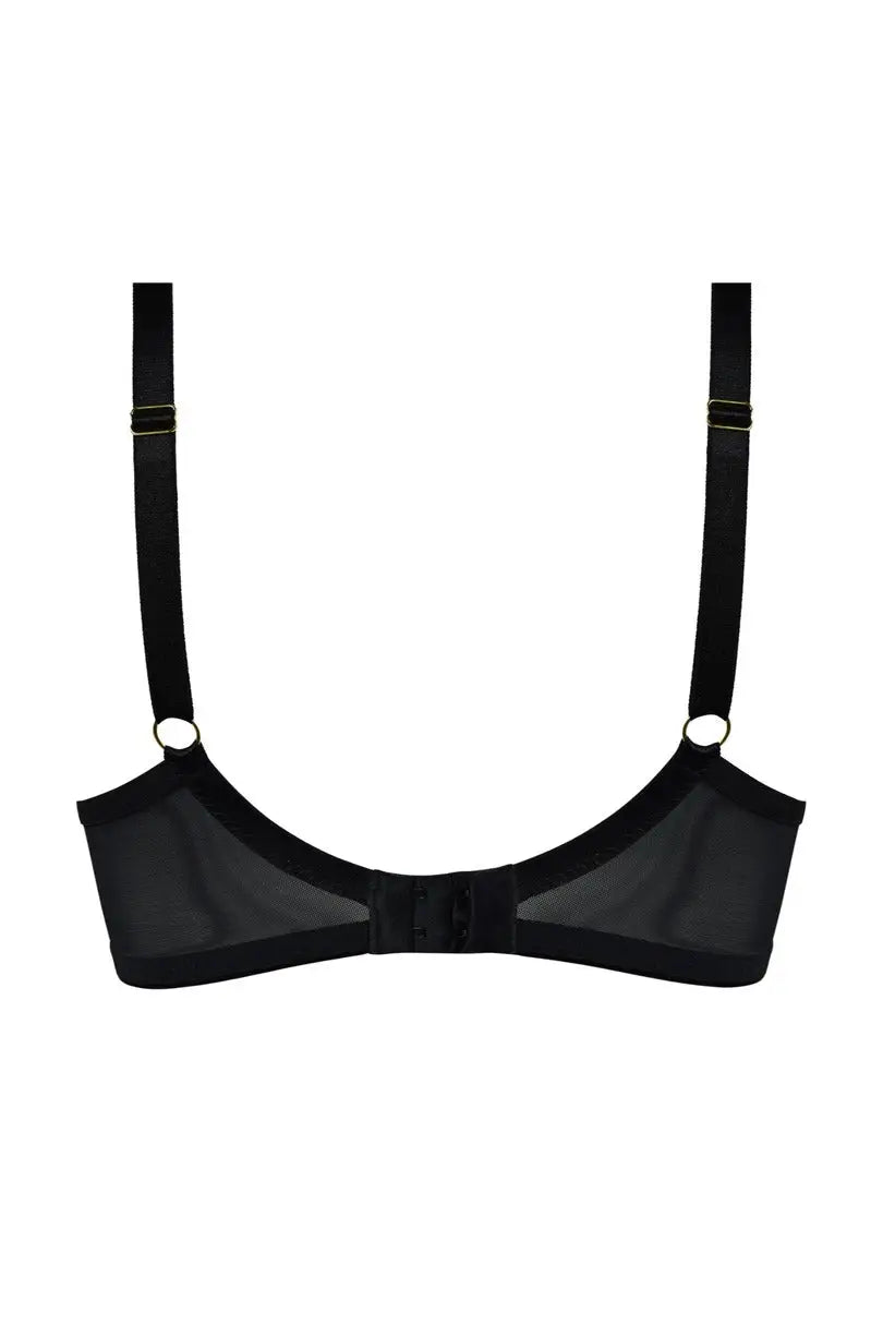 Spider | reggiseno soft in pizzo con decoro strappy –