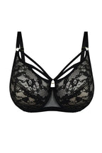 Spider | reggiseno soft in pizzo con decoro strappy –