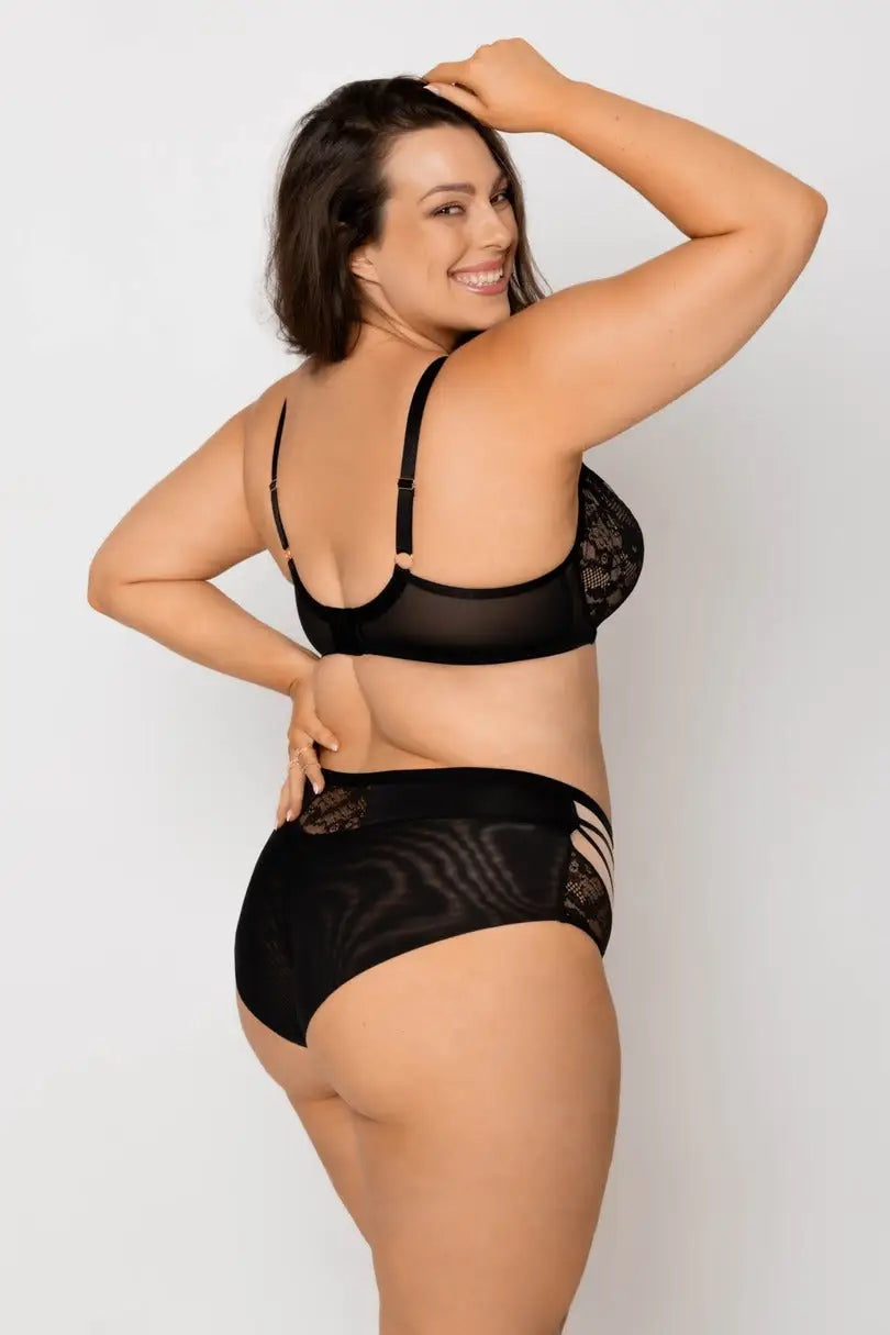 Spider | reggiseno soft in pizzo con decoro strappy –