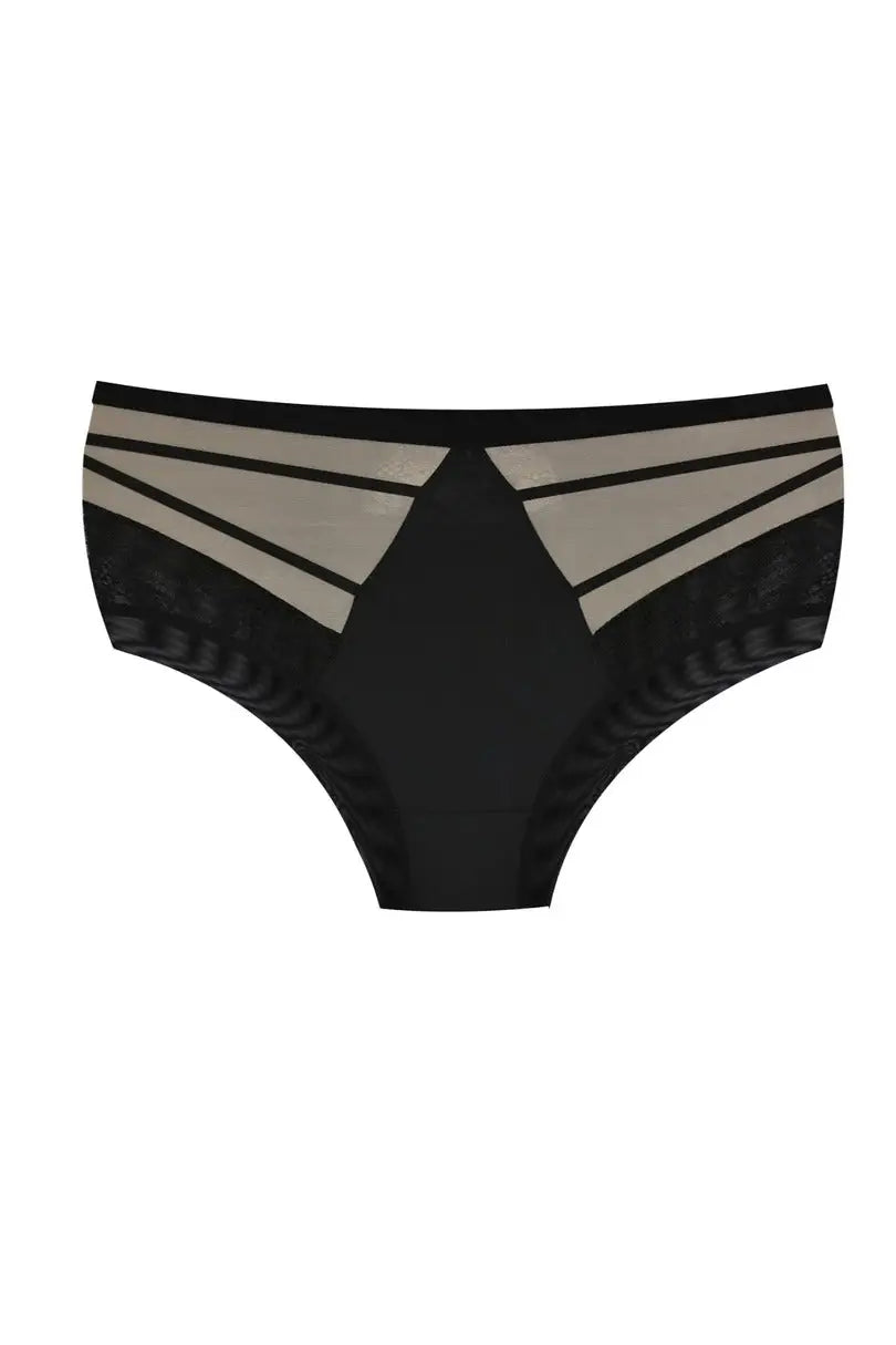 Spider | slip a vita alta in pizzo e microfibra - 19252