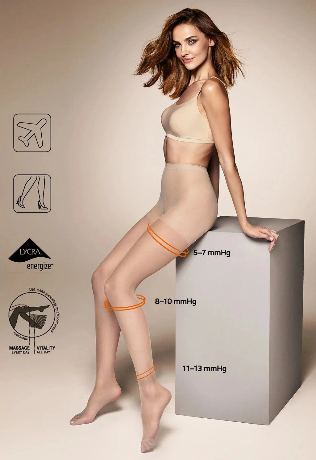 Strong press - 20 den - collant riposanti in lycra effetto