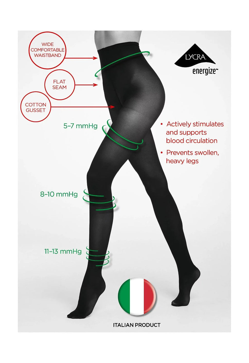 Strong press - 40 den - collant riposanti in microfibra