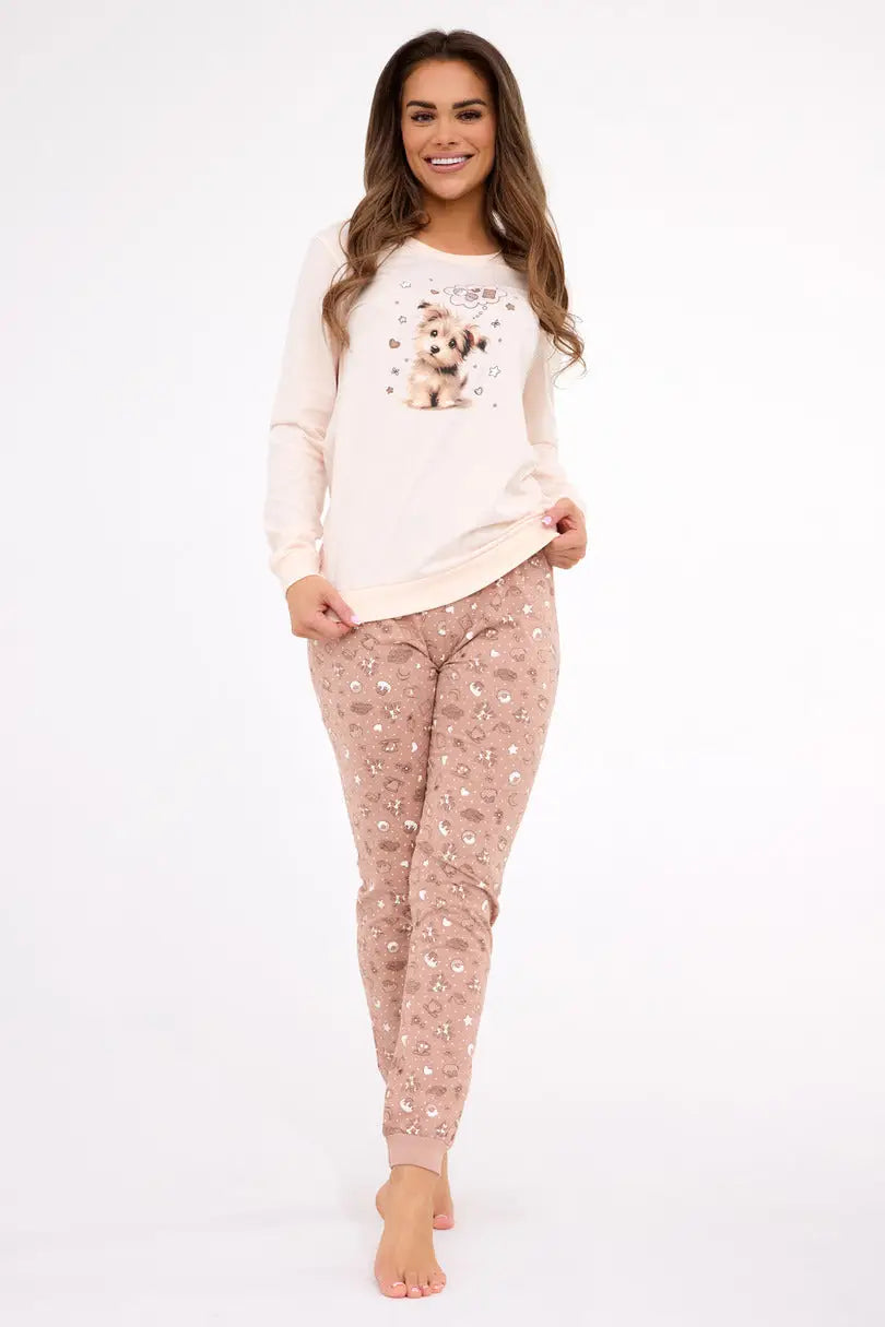 Sweet dog | pigiama da donna in cotone con pantaloni