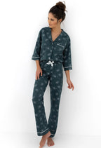 Sydney | pigiama classico da donna in cotone 100% | camicia