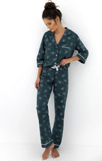 Sydney | pigiama classico da donna in cotone 100% | camicia