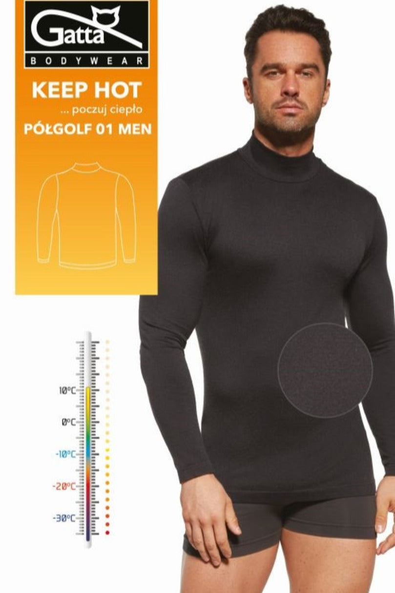T-shirt collo lupetto termica da uomo | keep hot