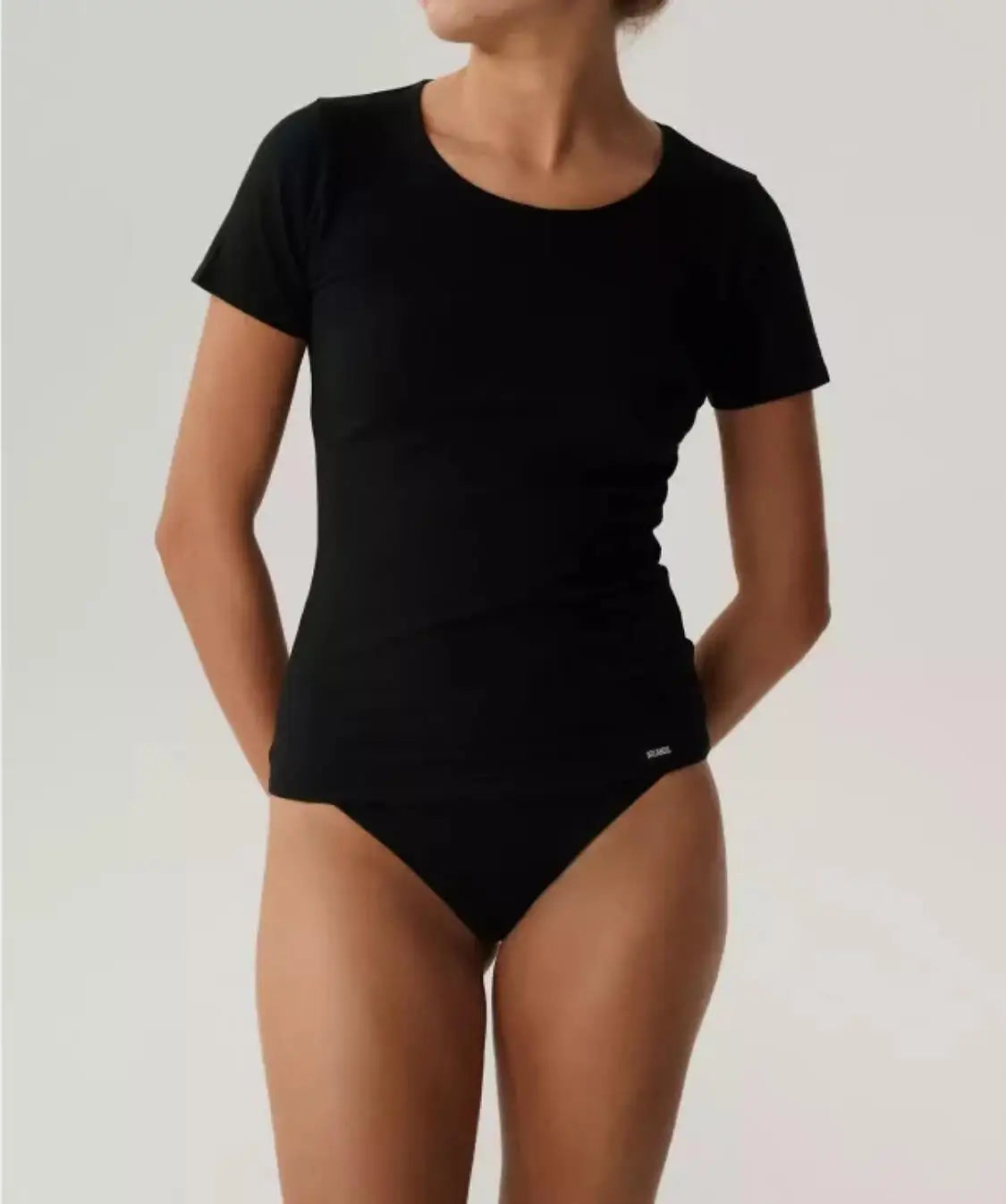 T-shirt donna in cotone elasticizzato – maglia a manica