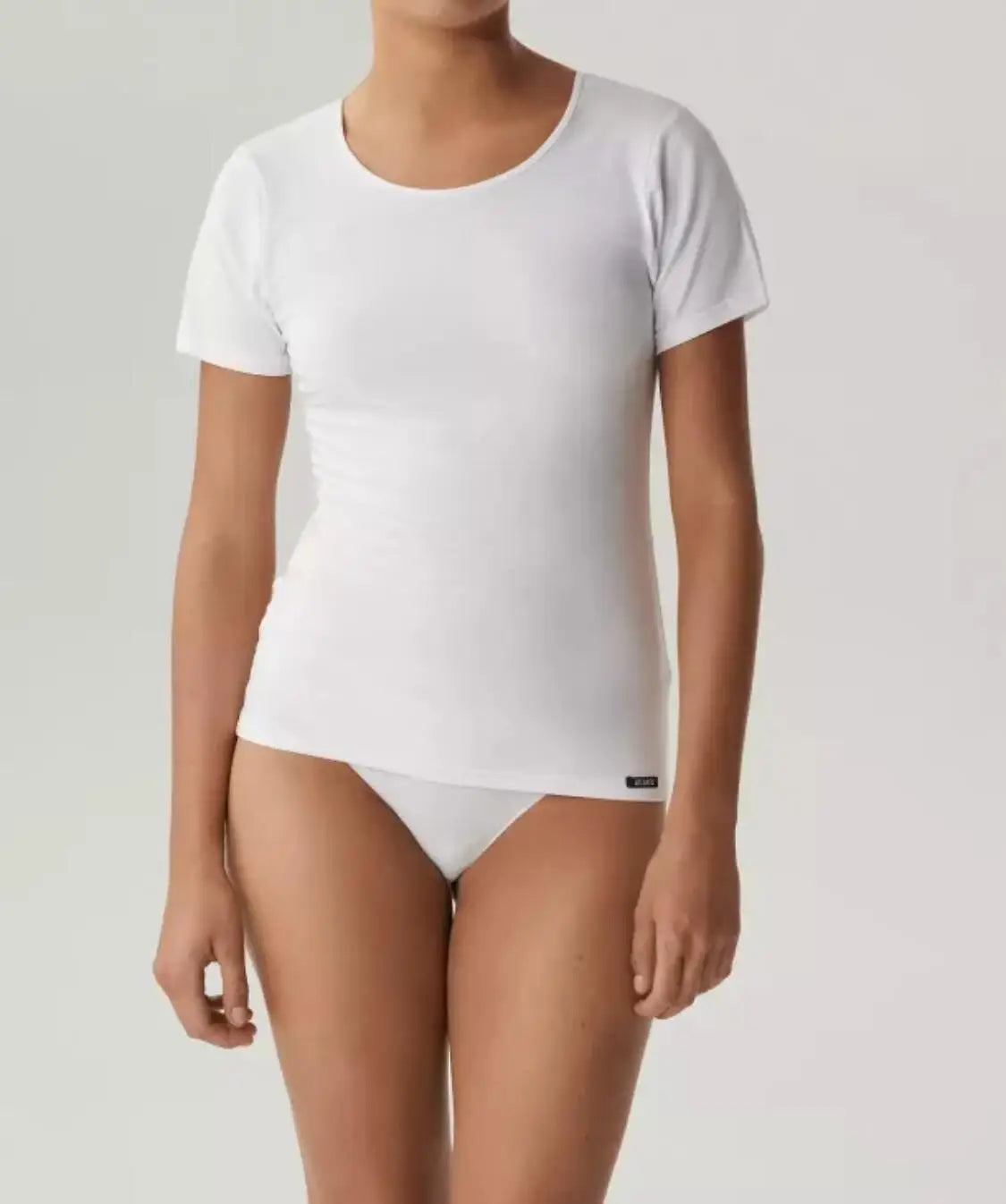 T-shirt donna in cotone elasticizzato – maglia a manica