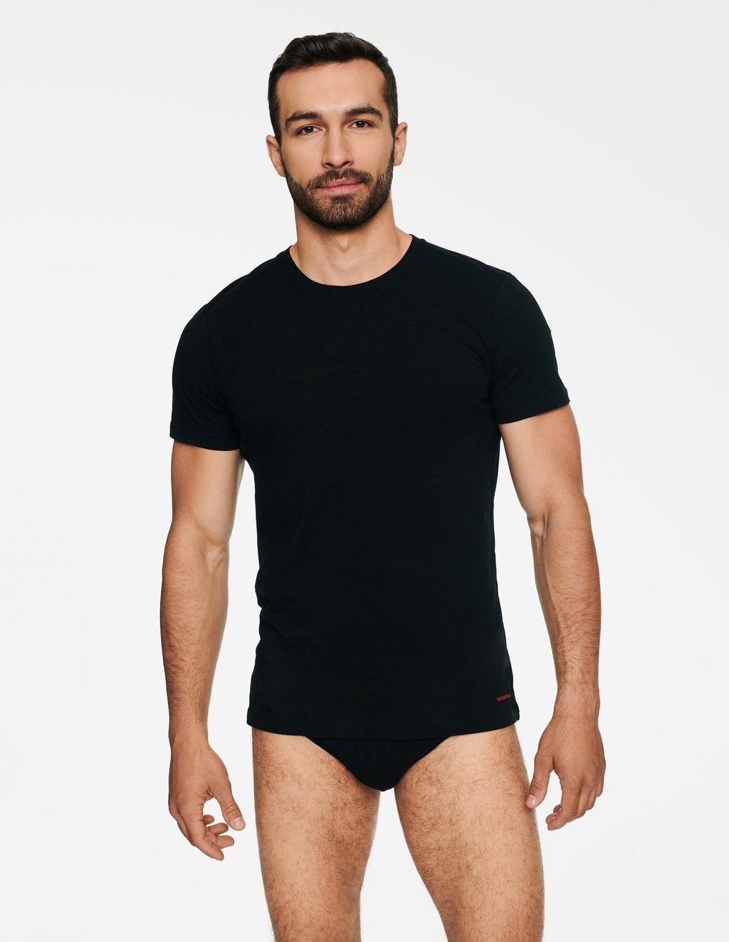 T-shirt uomo in cotone elasticizzato - red line