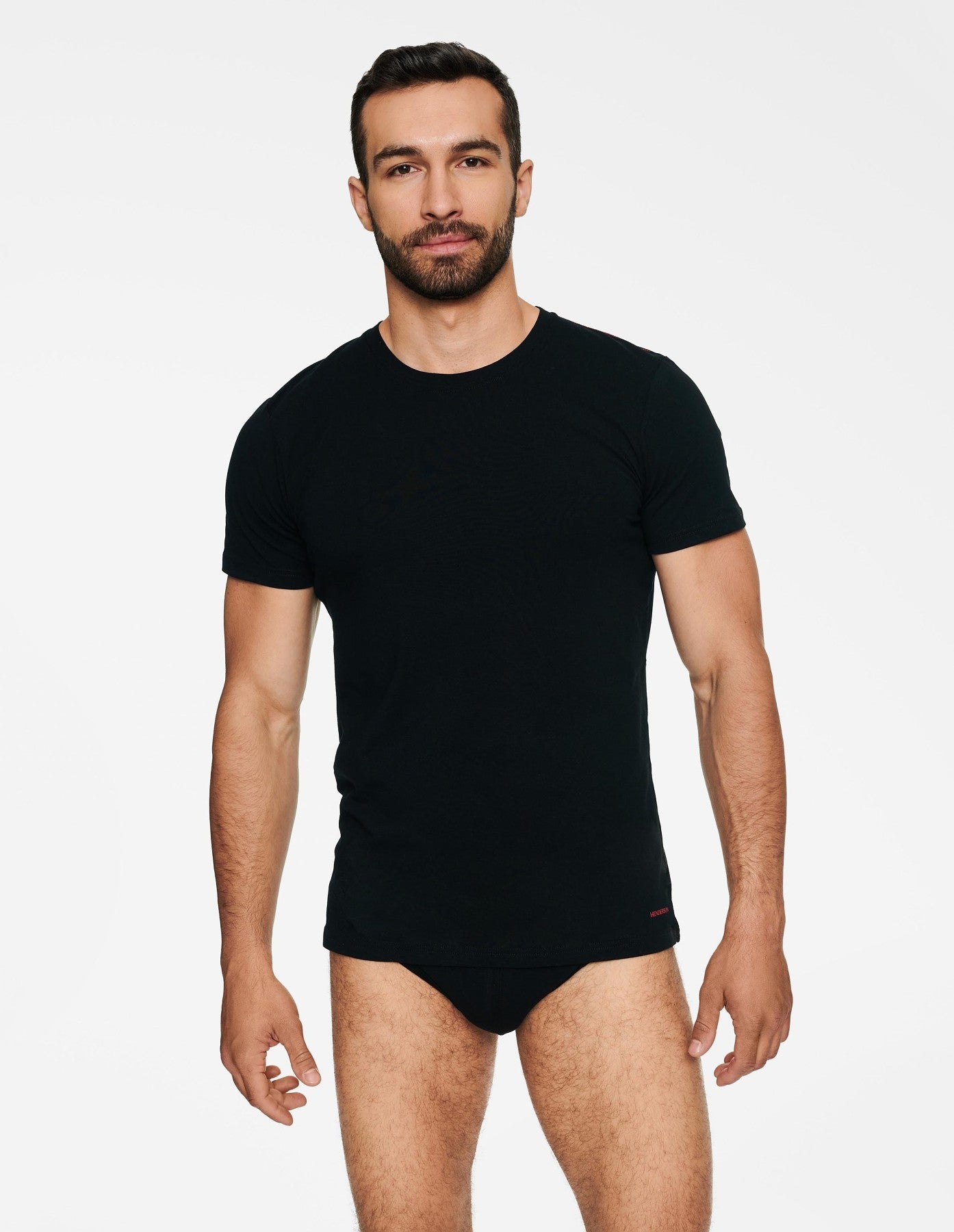 T-shirt uomo in cotone elasticizzato - red line