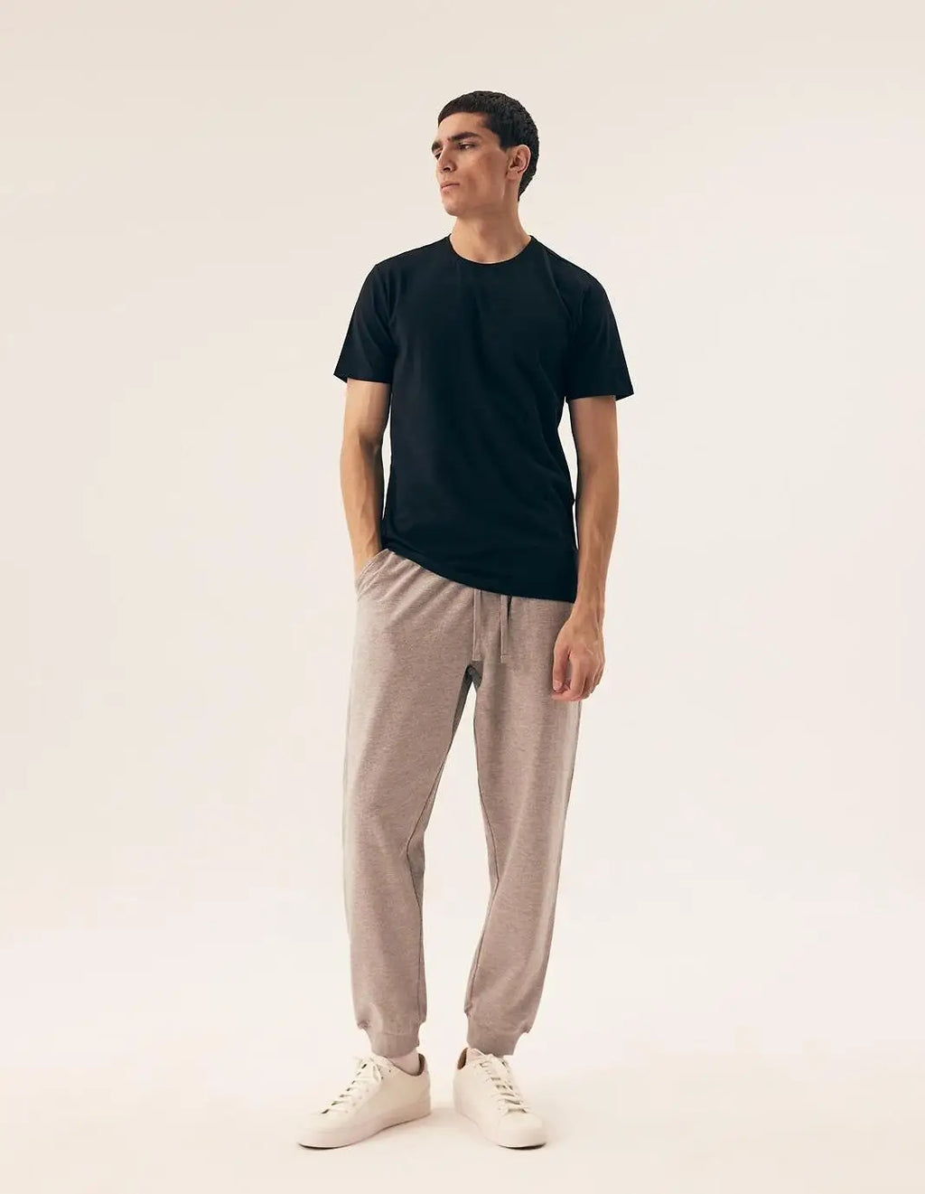 T-shirt uomo nera girocollo in cotone - confezione da 2