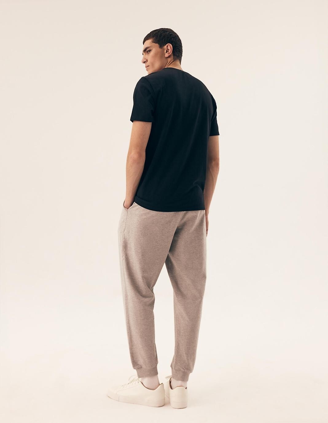 T-shirt uomo nera girocollo in cotone - confezione da 2