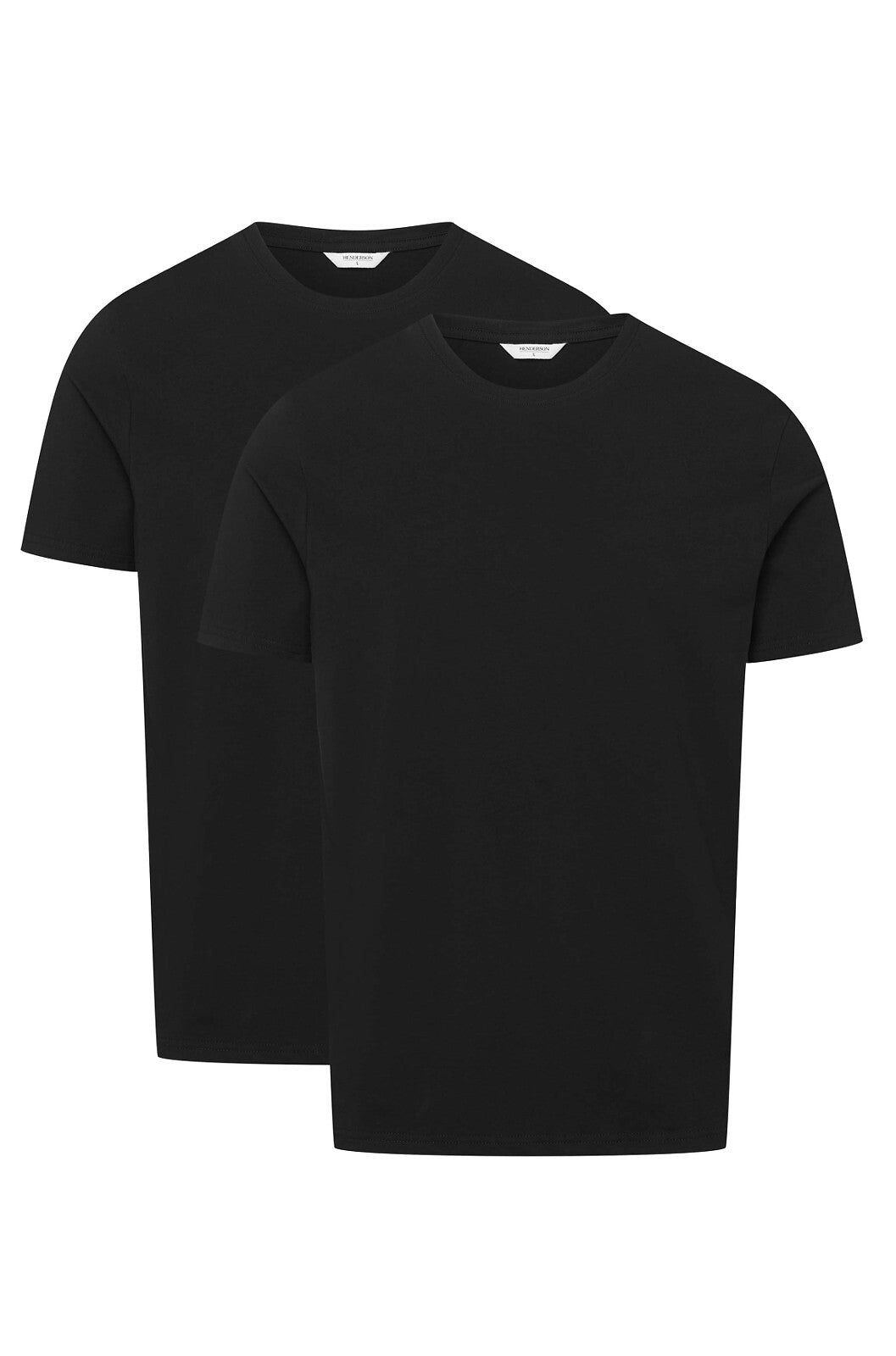 T-shirt uomo nera girocollo in cotone - confezione da 2