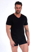 T-shirt uomo scollo a v - 100% cotone soft-touch (authentic