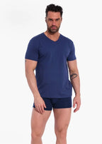 T-shirt uomo scollo a v - 100% cotone soft-touch (authentic