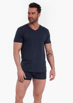 T-shirt uomo scollo a v - 100% cotone soft-touch (authentic