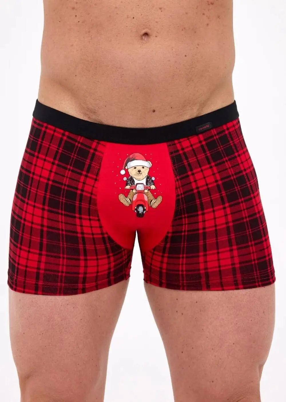 Teddy rider | boxer uomo aderenti rossi a quadri