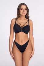 Top bikini soft con dettagli strappy (new black)