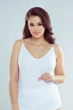 Top donna 100% cotone con bordo in raso - maja