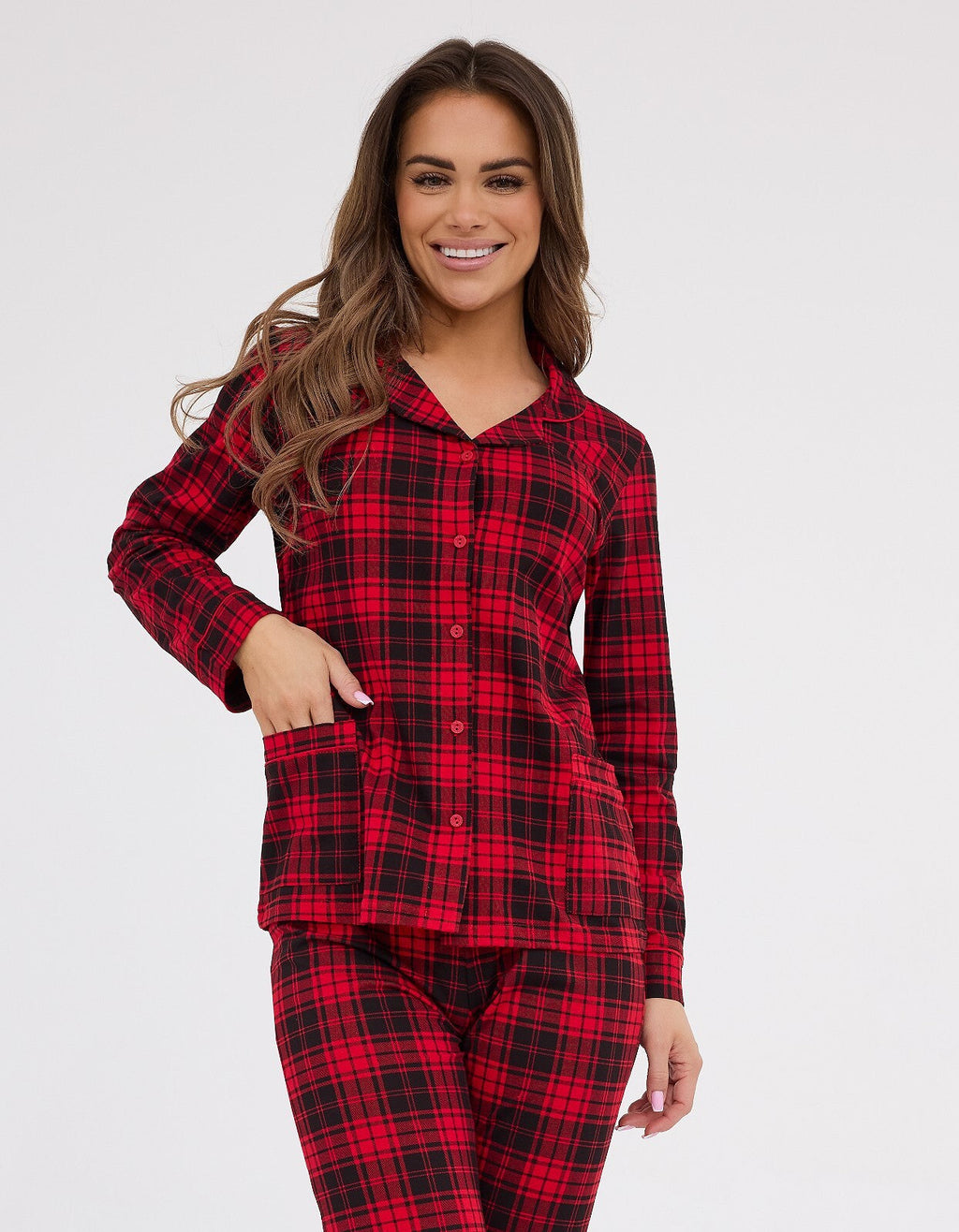 Tracy | pigiama donna in cotone con stampa a quadri