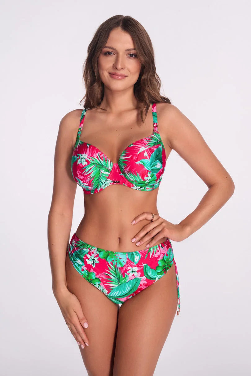 (tropical bloom) reggiseno bikini full cup stampa tropicale