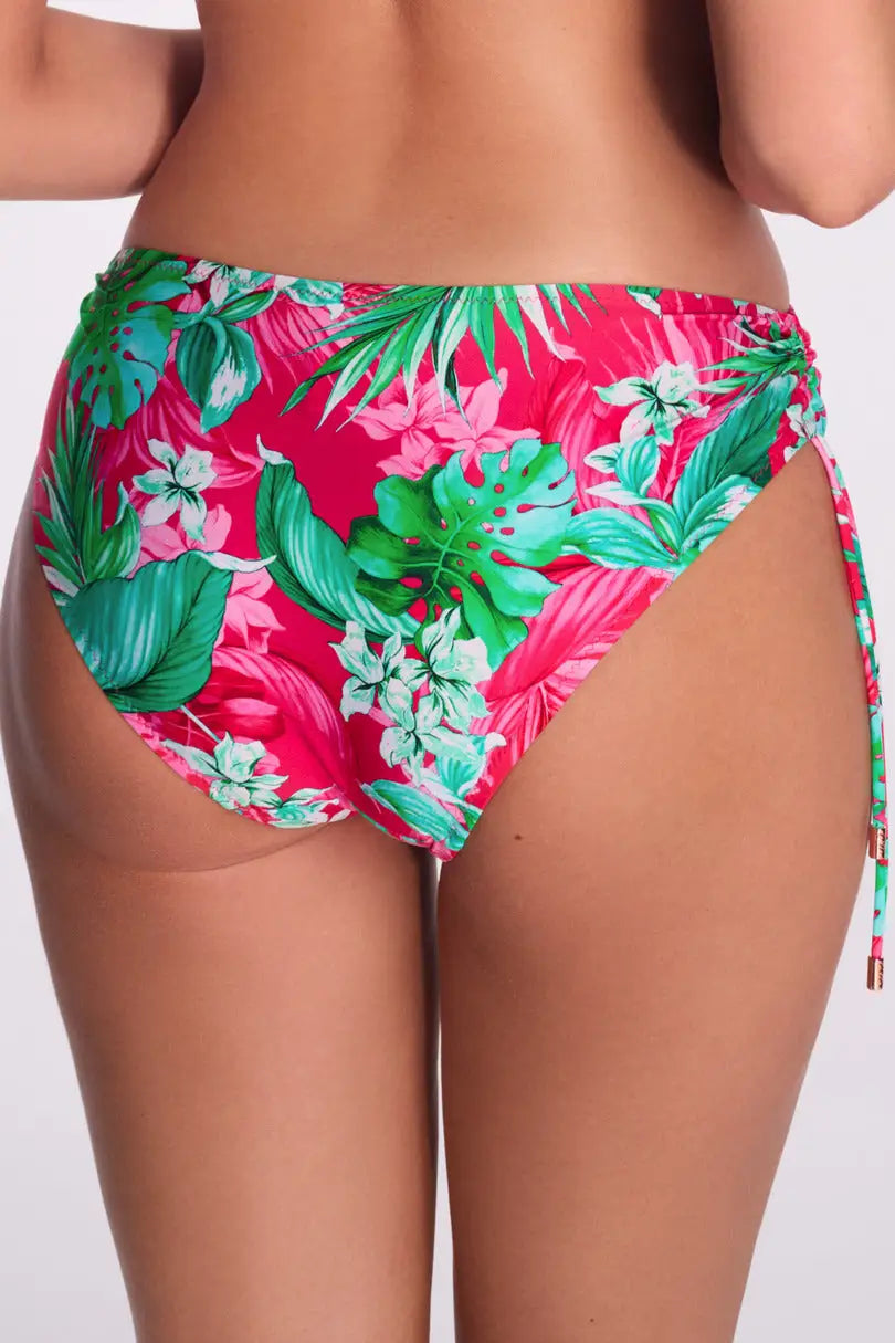 (tropical bloom) slip bikini – vita alta con laccetti