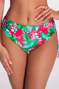 (tropical bloom) slip bikini – vita alta con laccetti