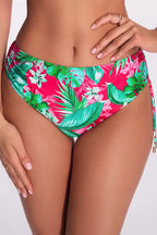 (tropical bloom) slip bikini – vita alta con laccetti