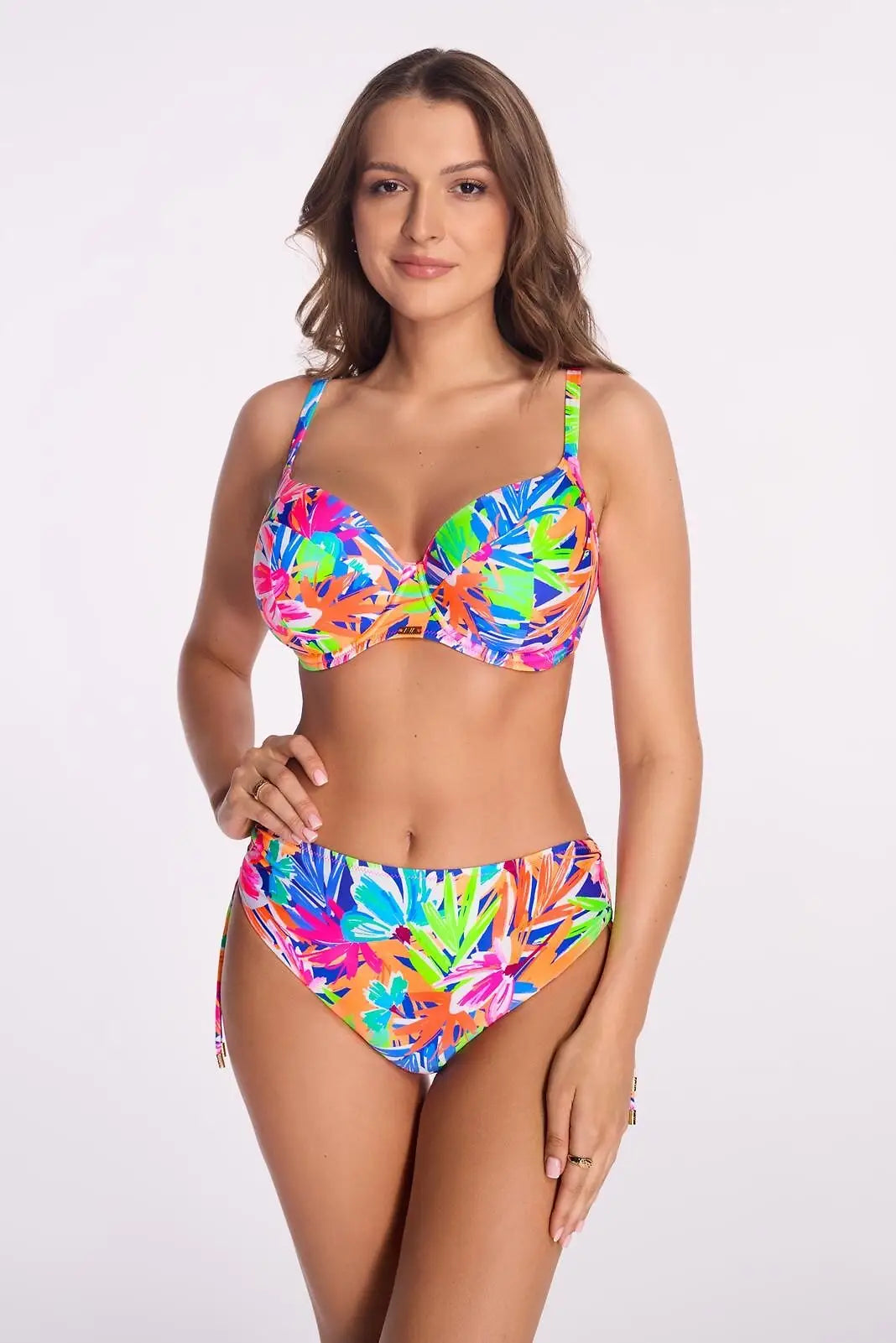 (tropical splash) slip bikini con laccetti laterali