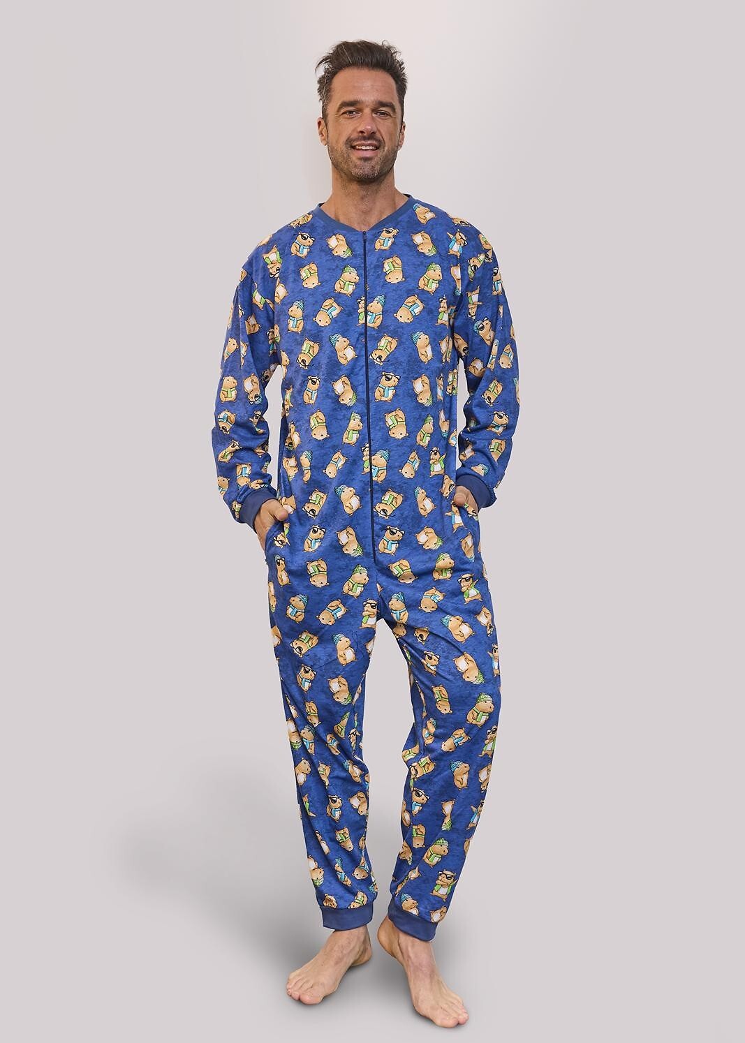 Tutina uomo in cotone con stampa capibara | 196/319