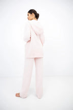 Venya - pigiama caldo da donna in tessuto soft con cappuccio