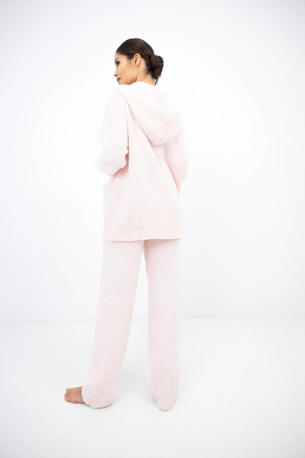 Venya - pigiama caldo da donna in tessuto soft con cappuccio