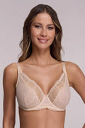 Vera | reggiseno sfoderato in pizzo traforato - 2200 - beige