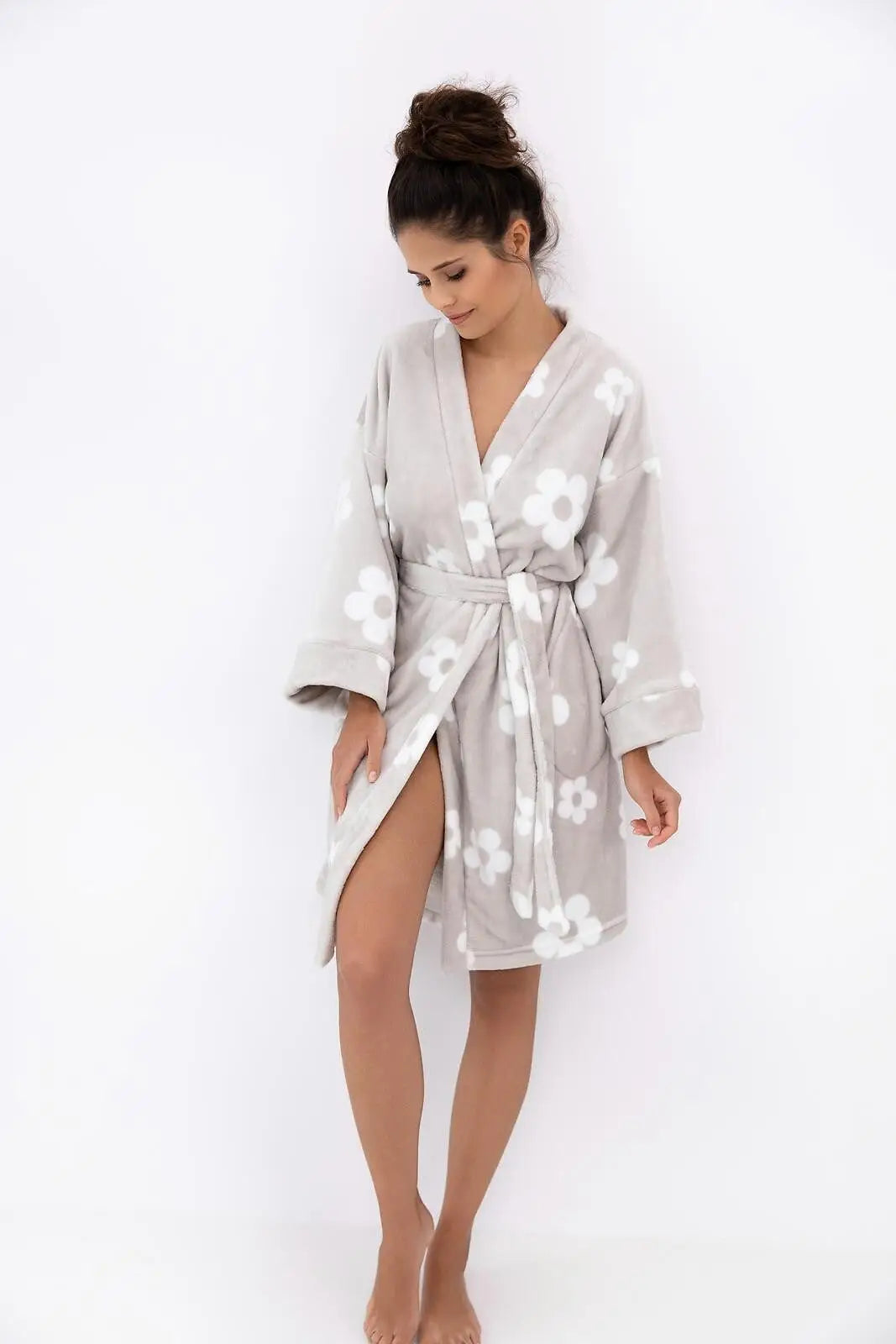 Vestaglia da camera corta donna in morbido tessuto soft