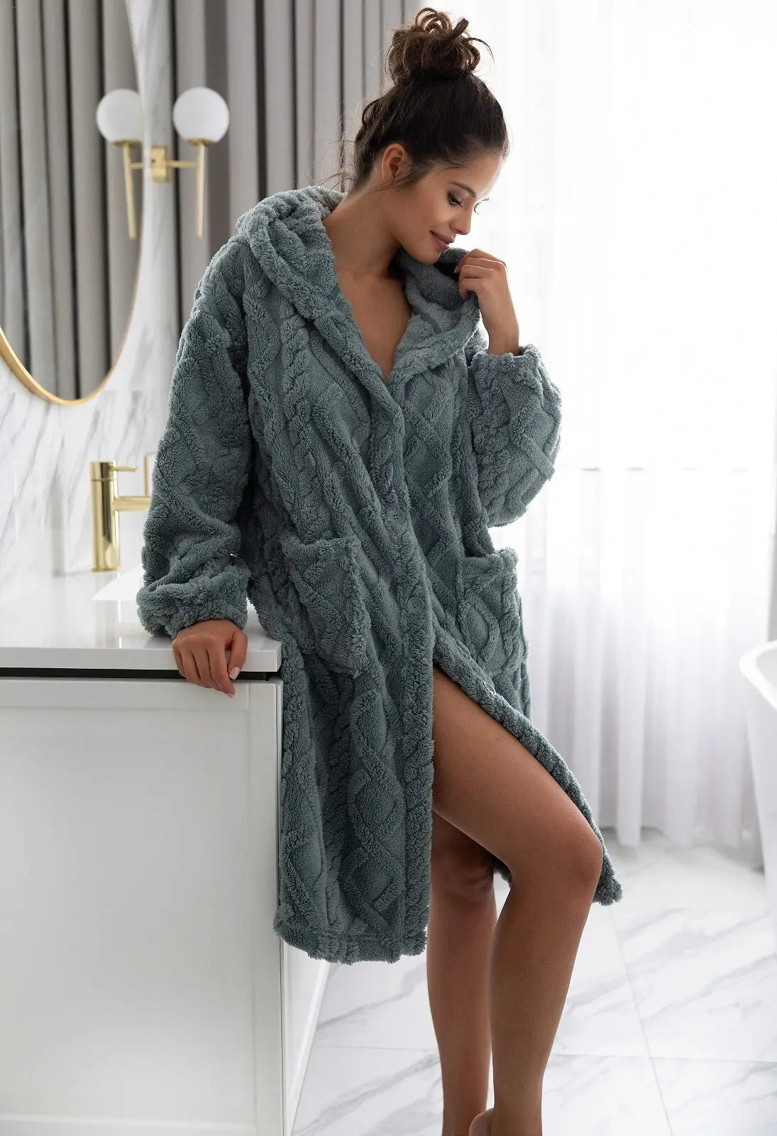 Vestaglia da camera donna con cappuccio - grethen