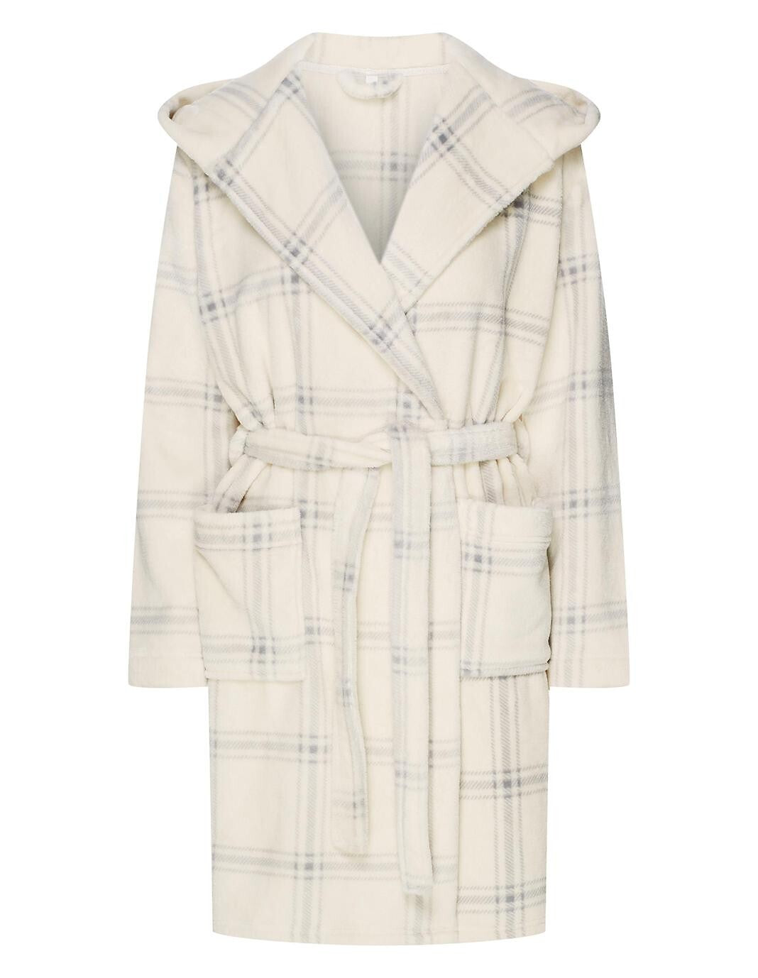 Vestaglia da camera donna con cappuccio a quadri | danna