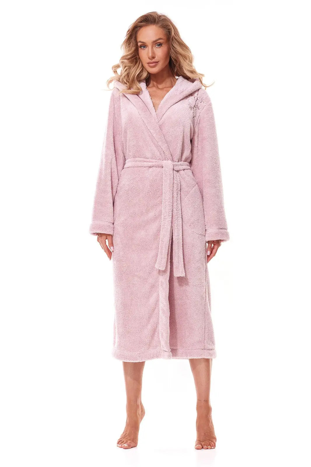 Vestaglia da camera lunga con cappuccio per donna - lili