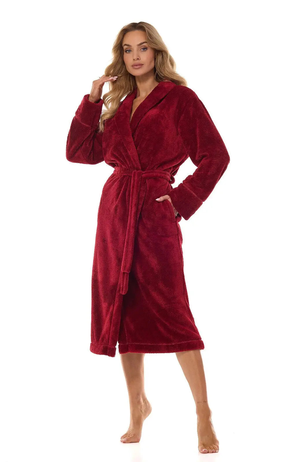 Vestaglia da camera lunga e confortevole per donna - camelia