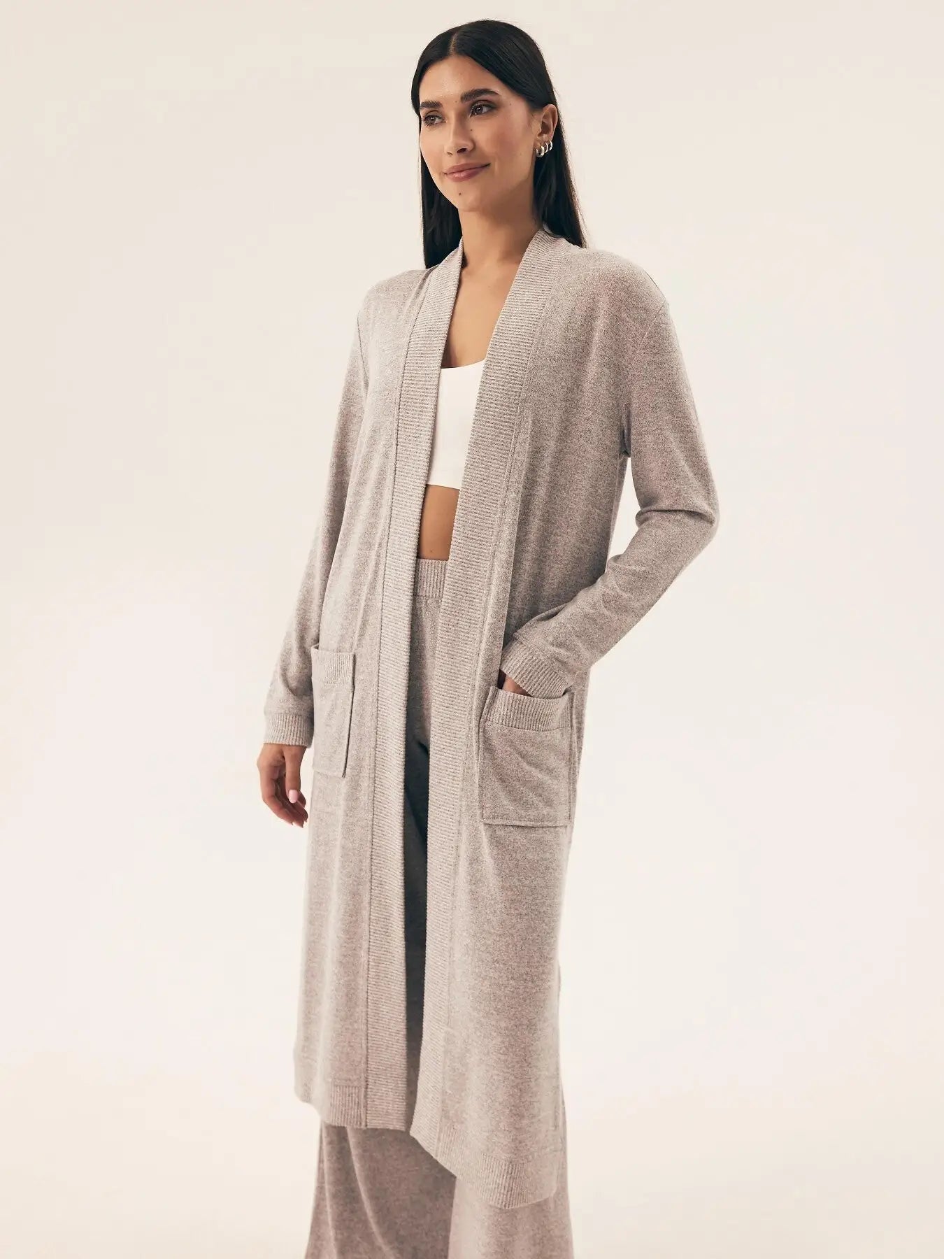 Vestaglia da camera lunga donna - fudge