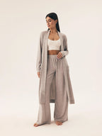 Vestaglia da camera lunga donna - fudge