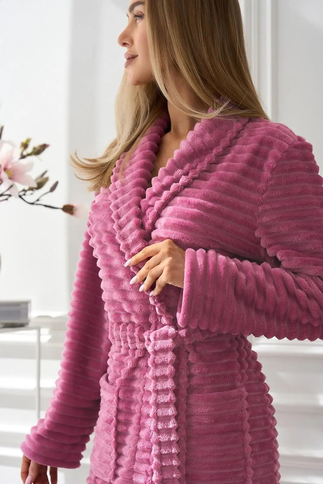 Vestaglia da camera lunga donna - rita - tessuto supersoft