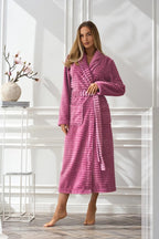 Vestaglia da camera lunga donna - rita - tessuto supersoft
