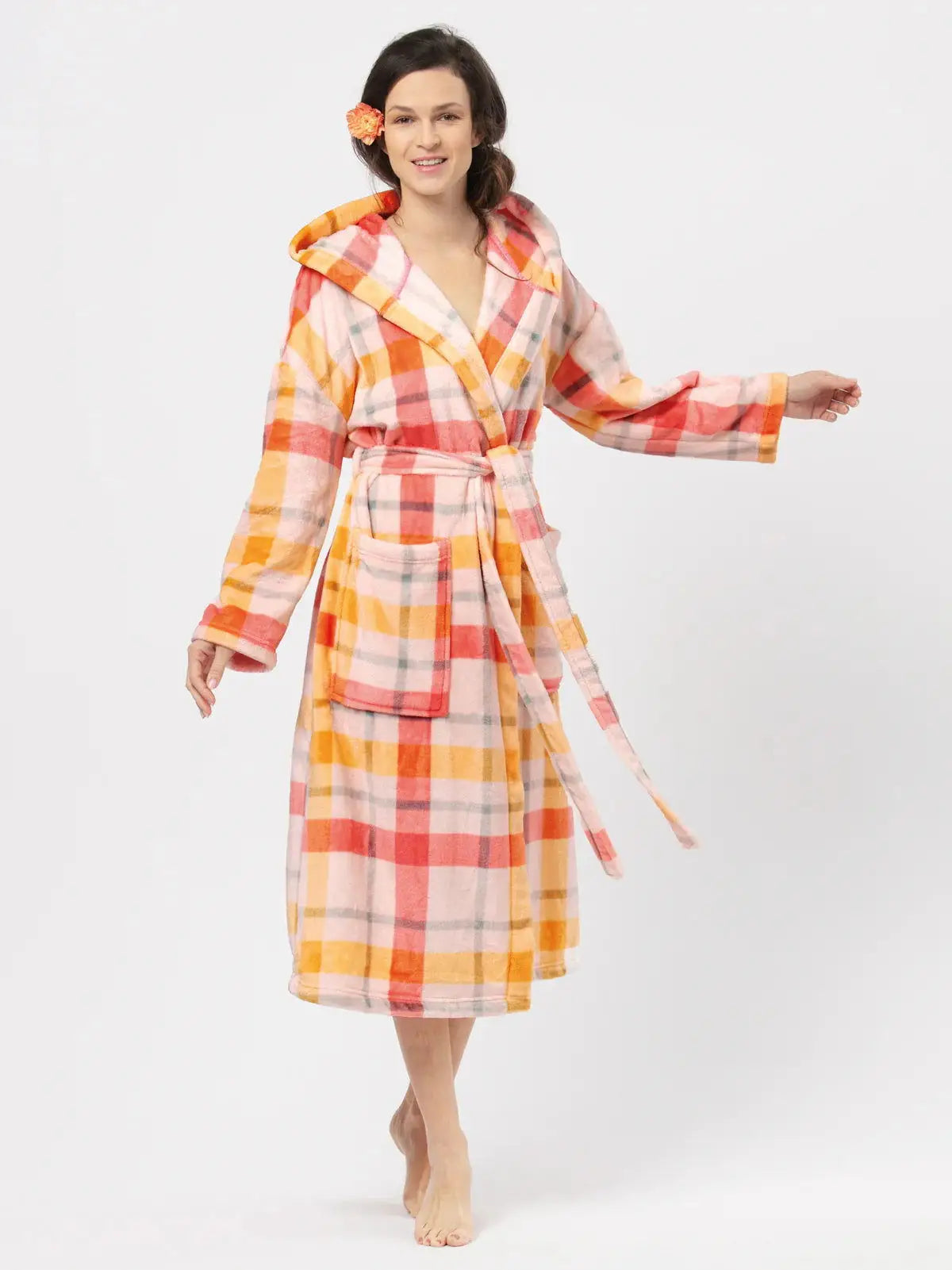 Vestaglia da camera lunga donna in tessuto super morbido